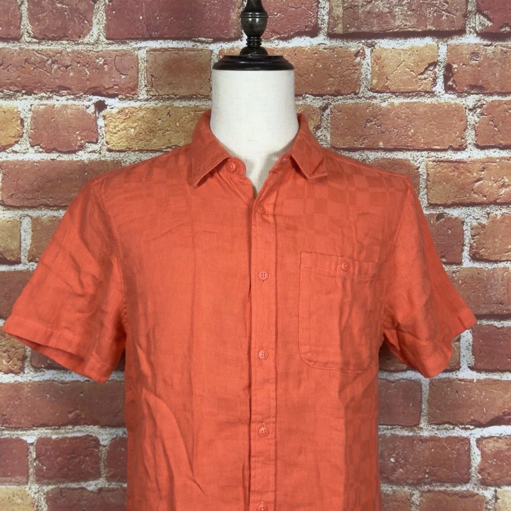 The North Face Men's Loghill Jacquard Short‎ Sleeve Button Up Shirt Size M
